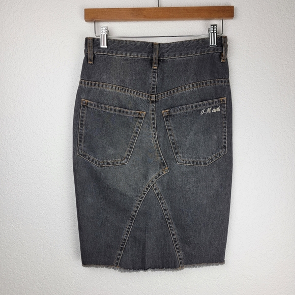 Isabel Marant Dark Gray Denim Pencil Skirt with Front Slit - Picture 5 of 11